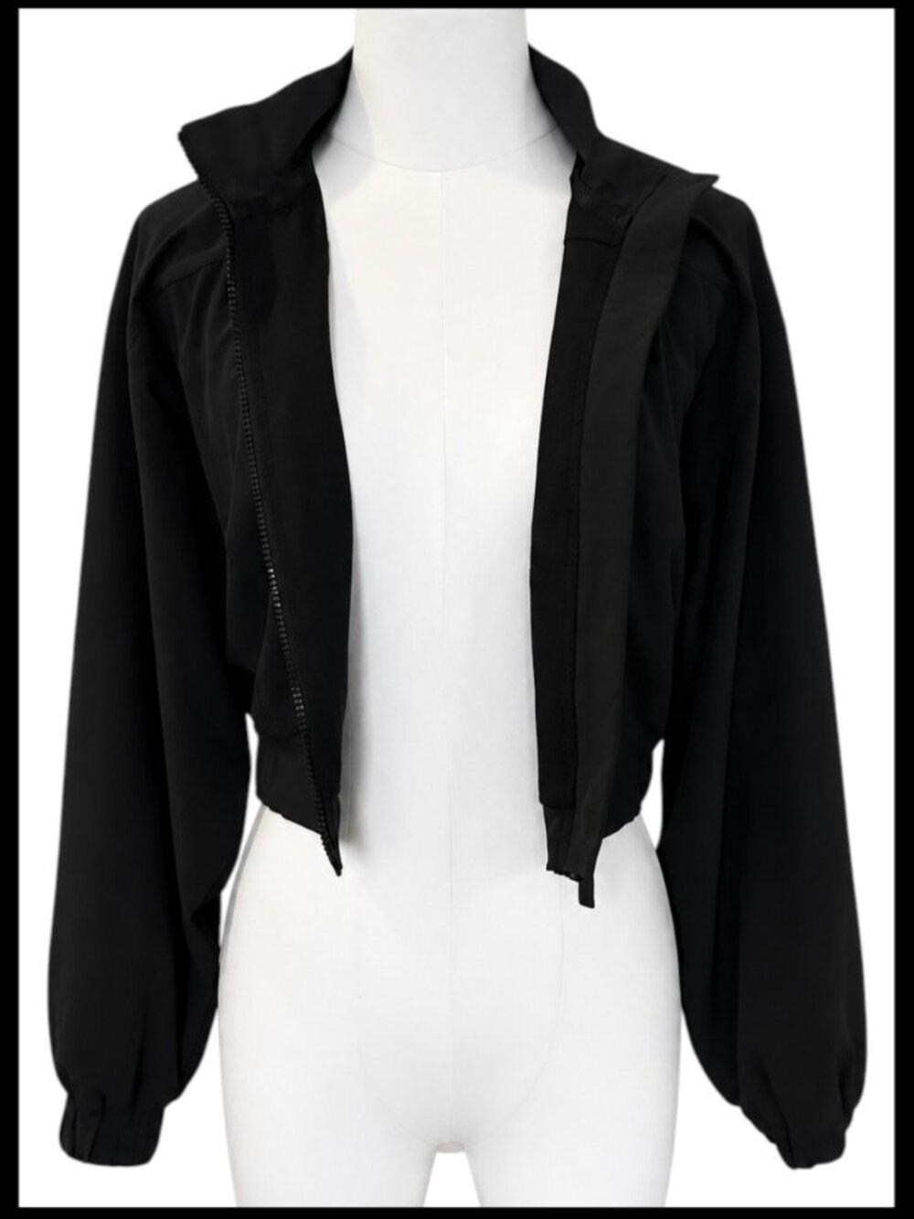 Alo Yoga Clubhouse Cropped Jacket Black Mesh Lined XS - Picture 11 of 16